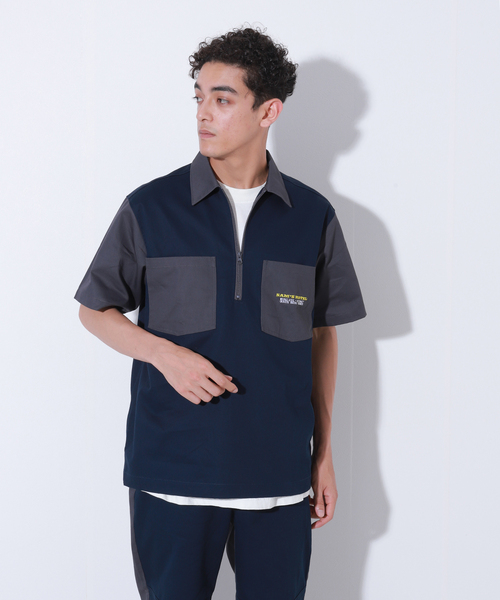 Oriens JOURNAL STANDARD(オリエンス ジャーナルスタンダード)の「Sams Work Shirt(シャツ/ブラウス・メンズ・ホワイト系その他/グリーン系その他/ダークブルー・MEDIUM/LARGE)」の3枚目の写真