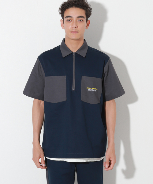 Oriens JOURNAL STANDARD(オリエンス ジャーナルスタンダード)の「Sams Work Shirt(シャツ/ブラウス・メンズ・ホワイト系その他/グリーン系その他/ダークブルー・MEDIUM/LARGE)」の4枚目の写真