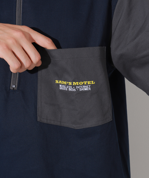 Oriens JOURNAL STANDARD(オリエンス ジャーナルスタンダード)の「Sams Work Shirt(シャツ/ブラウス・メンズ・ホワイト系その他/グリーン系その他/ダークブルー・MEDIUM/LARGE)」の10枚目の写真