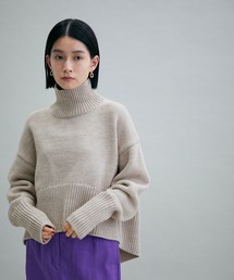 【一部カラー公式サイト限定・WEB限定(一部店舗展開あり)】タートルショートニットプルオーバー