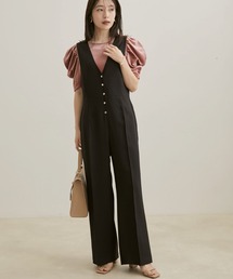 VIS | 【EASY CARE・洗える】レイヤードサロペット(サロペット/オーバーオール)