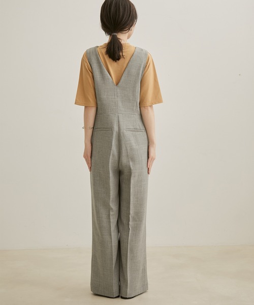 VIS（ビス）の「【EASY CARE・洗える】レイヤードサロペット（サロペット/オーバーオール・レディース・ブラック/グレー・S/M）」の17枚目の写真