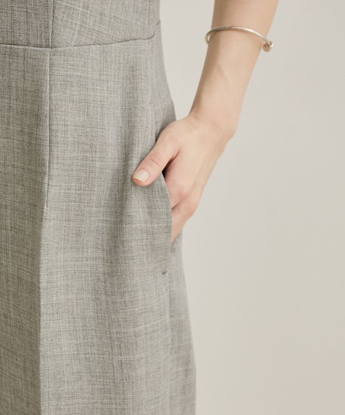 VIS（ビス）の「【EASY CARE・洗える】レイヤードサロペット（サロペット/オーバーオール・レディース・ブラック/グレー・S/M）」の20枚目の写真