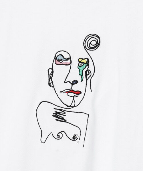 BEAMS LIGHTS（ビームスライツ）の「Encre. × BEAMS LIGHTS / 別注 刺しゅう Tシャツ（Tシャツ/カットソー・メンズ・ホワイト/ブラック・M/XL/L）」の9枚目の写真