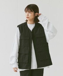 flaner | Loose military nylon vest/ルーズミリタリーナイロンベスト(ベスト)