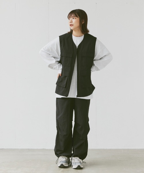 BELPER NYLON RIPSTOP VEST ナイロンベスト BELPER✸NYLON RIPSTOP VEST✸ナイロンベスト✸カーキ BELPER✸NYLON
