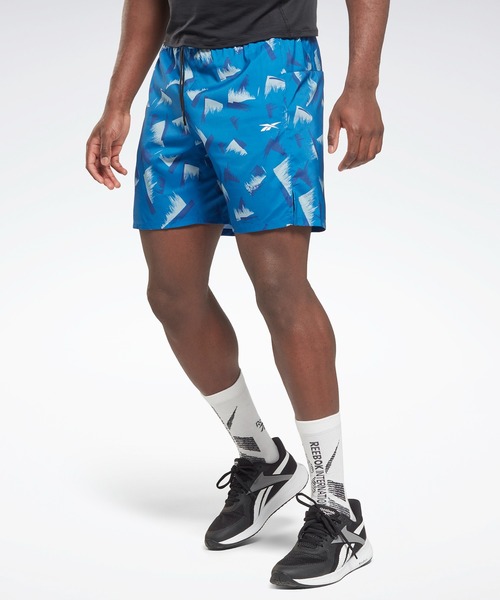 Reebok(リーボック)の「グラフィック スピード 2.0 ショーツ / Graphic Speed 2.0 Shorts(その他パンツ・メンズ・ブラック/ターコイズブルー/ブルー・SMALL/MEDIUM/LARGE/X-LARGE/XX-LARGE/X-SMALL/XXX-LARGE)」の3枚目の写真