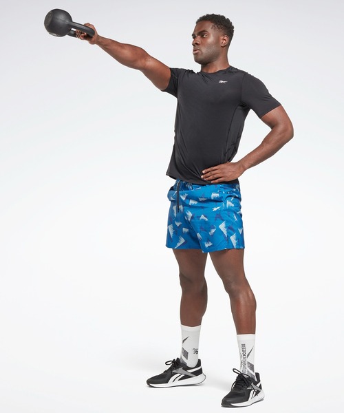Reebok(リーボック)の「グラフィック スピード 2.0 ショーツ / Graphic Speed 2.0 Shorts(その他パンツ・メンズ・ブラック/ターコイズブルー/ブルー・SMALL/MEDIUM/LARGE/X-LARGE/XX-LARGE/X-SMALL/XXX-LARGE)」の6枚目の写真
