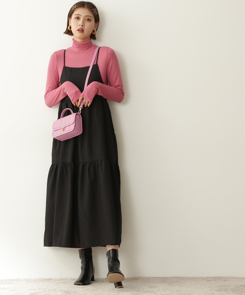 N.（N. Natural Beauty Basic）（エヌエヌナチュラルビューティーベーシック）の「◆ティアードキャミワンピース（ワンピース・レディース・ブラック/ブラック系その他・MEDIUM）」の8枚目の写真