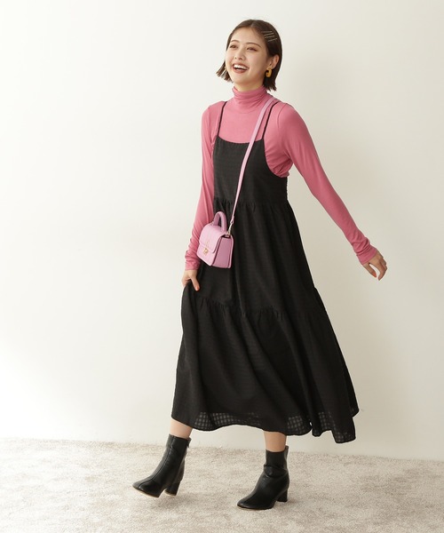 N.（N. Natural Beauty Basic）（エヌエヌナチュラルビューティーベーシック）の「◆ティアードキャミワンピース（ワンピース・レディース・ブラック/ブラック系その他・MEDIUM）」の10枚目の写真