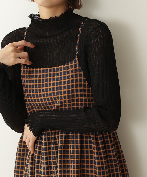 N.（N. Natural Beauty Basic）（エヌエヌナチュラルビューティーベーシック）の「◆ティアードキャミワンピース（ワンピース・レディース・ブラック/ブラック系その他・MEDIUM）」の4枚目の写真