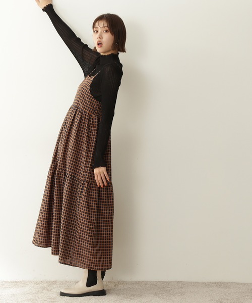 N.（N. Natural Beauty Basic）（エヌエヌナチュラルビューティーベーシック）の「◆ティアードキャミワンピース（ワンピース・レディース・ブラック/ブラック系その他・MEDIUM）」の5枚目の写真
