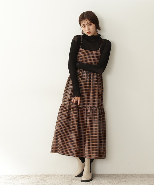 N.（N. Natural Beauty Basic）（エヌエヌナチュラルビューティーベーシック）の「◆ティアードキャミワンピース（ワンピース・レディース・ブラック/ブラック系その他・MEDIUM）」の11枚目の写真