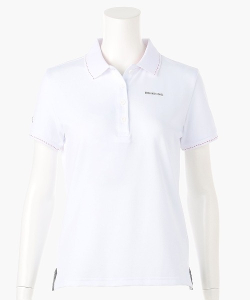 BRIEFING(ブリーフィング)の「【ブリーフィングゴルフ】WOMENS BASIC POLO/ウィメンズベーシックポロ(ポロシャツ・レディース・ホワイト/ネイビー・S/M)」の1枚目の写真