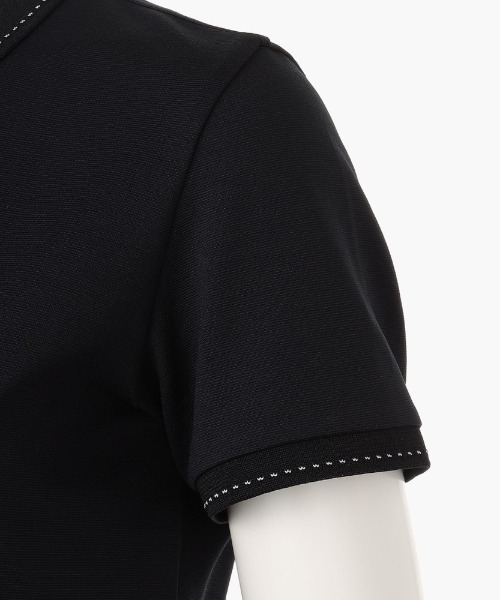BRIEFING(ブリーフィング)の「【ブリーフィングゴルフ】WOMENS BASIC POLO/ウィメンズベーシックポロ(ポロシャツ・レディース・ホワイト/ネイビー・S/M)」の3枚目の写真