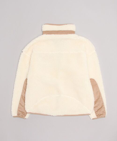 BILLABONG(ビラボン)の「BILLABONG/ビラボン ルーズシルエット/異素材ミックス無地ボアジャケット BC014-752(ムートンコート・レディース・ホワイト・L/M)」の2枚目の写真