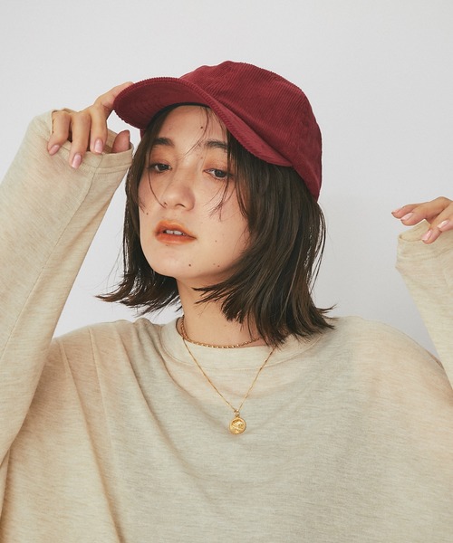 RIVE DROITE（リヴドロワ）の「秋冬らしい雰囲気/コーデュロイキャップ（キャップ・レディース・グレー系その他/オリーブ/レッド・FREE）」の13枚目の写真