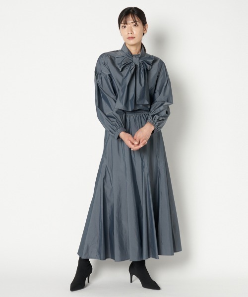 HELIOPOLE（エリオポール）の「CHAMBRAY TYPEWRITER BOW-TIE BL（シャツ/ブラウス・レディース・ピンク/グレー・38）」の11枚目の写真