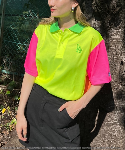 MLB/Los Angeles Dodgers】ポリメッシュポロシャツ（ポロシャツ