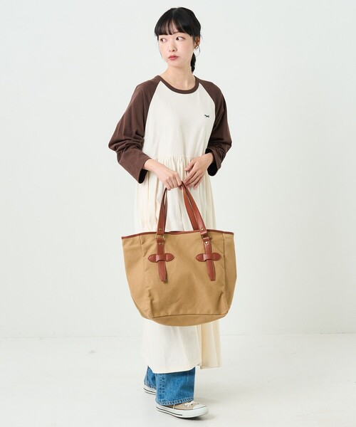 FREAK'S STORE（フリークスストア）の「TOWN CRAFT × FREAK'S STORE/タウンクラフト 　別注 ベースボール切替ワンピース（ワンピース・レディース・ブラック/ブラウン/グリーン・ﾌﾘ-）」の19枚目の写真