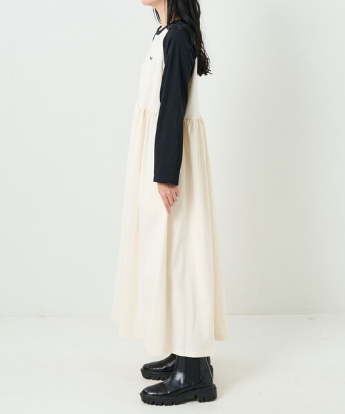FREAK'S STORE（フリークスストア）の「TOWN CRAFT × FREAK'S STORE/タウンクラフト 　別注 ベースボール切替ワンピース（ワンピース・レディース・ブラック/ブラウン/グリーン・ﾌﾘ-）」の11枚目の写真