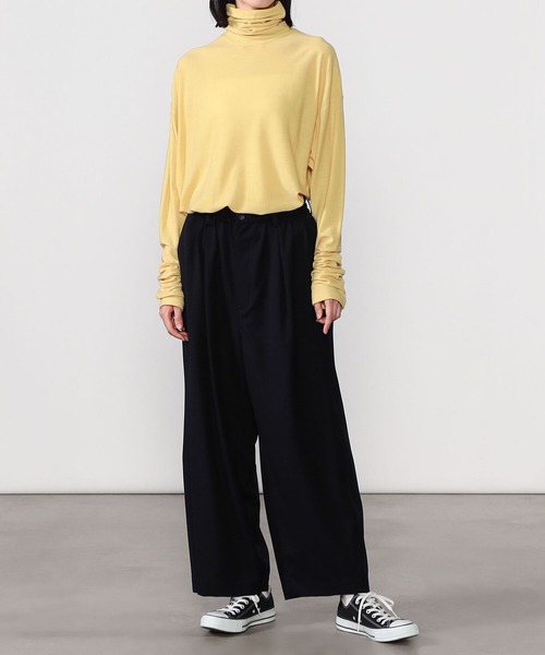 UNFIL（アンフィル）の「unfil | メリノジャージー タートルネックTシャツ WOMEN（Tシャツ/カットソー・レディース・ブラック/オフホワイト/イエロー・1）」の7枚目の写真