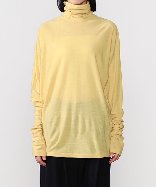 UNFIL（アンフィル）の「unfil | メリノジャージー タートルネックTシャツ WOMEN（Tシャツ/カットソー・レディース・ブラック/オフホワイト/イエロー・1）」の9枚目の写真