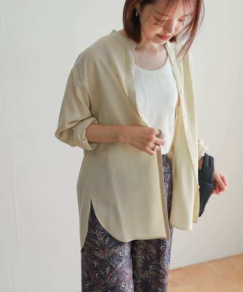 「URBAN RESEARCH DOORS」 7分袖ブラウス MEDIUM ベージュ系その他 レディース URBAN RESEARCH DOORS 「URBAN DOORS」 7分袖ブラウス MEDIUM