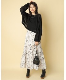 Rirandture（リランドチュール）の「幾何シフォンプリントスカート  