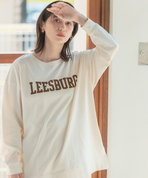 studio CLIP（スタディオクリップ）の「フロッキーロゴロンTシャツ（Tシャツ/カットソー・レディース・オフホワイト/グリーン/ネイビー/ライトグレー・FREE）」の12枚目の写真