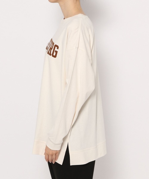 studio CLIP（スタディオクリップ）の「フロッキーロゴロンTシャツ（Tシャツ/カットソー・レディース・オフホワイト/グリーン/ネイビー/ライトグレー・FREE）」の8枚目の写真