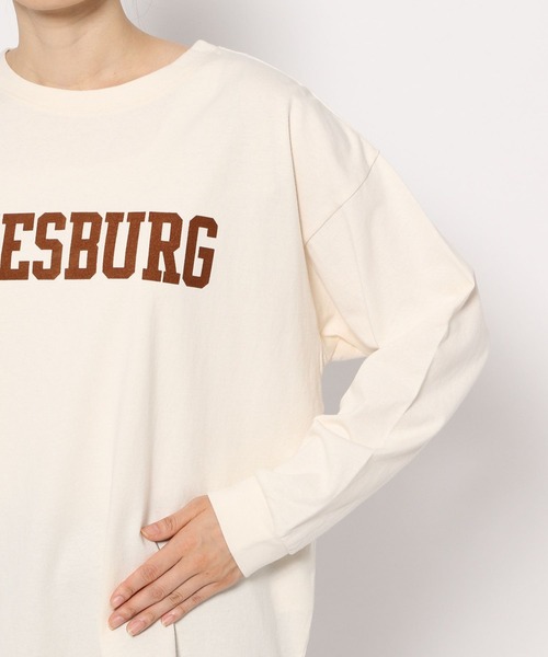 studio CLIP（スタディオクリップ）の「フロッキーロゴロンTシャツ（Tシャツ/カットソー・レディース・オフホワイト/グリーン/ネイビー/ライトグレー・FREE）」の16枚目の写真