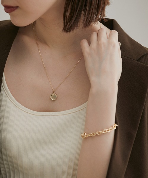 VIS（ビス）の「ニュアンスコインネックレス（ネックレス・レディース・シルバー/ゴールド・FREE）」の2枚目の写真