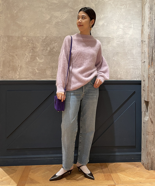 IENA LA BOUCLE(イエナラブークル)の「IENA LA BOUCLE ラクーンファーニットプルオーバー(ニット/セーター・レディース・ブラック/チャコールグレー/ホワイト/パープル・FREE)」の20枚目の写真