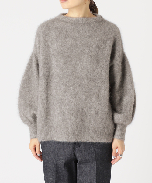 IENA LA BOUCLE(イエナラブークル)の「IENA LA BOUCLE ラクーンファーニットプルオーバー(ニット/セーター・レディース・ブラック/チャコールグレー/ホワイト/パープル・FREE)」の21枚目の写真