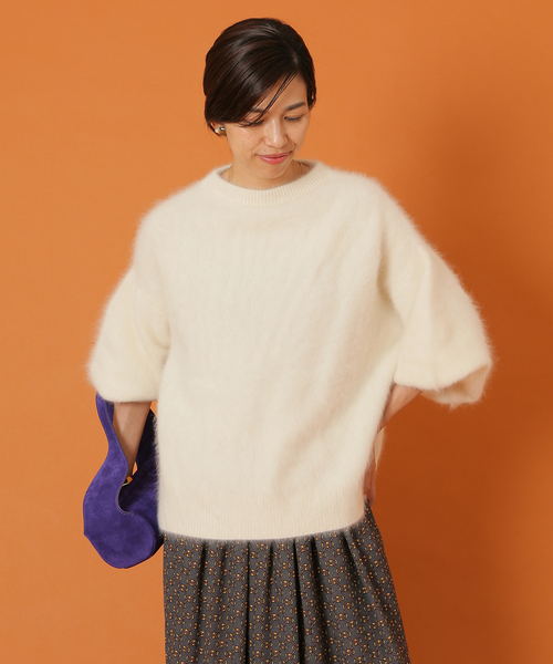 IENA LA BOUCLE(イエナラブークル)の「IENA LA BOUCLE ラクーンファーニットプルオーバー(ニット/セーター・レディース・ブラック/チャコールグレー/ホワイト/パープル・FREE)」の9枚目の写真