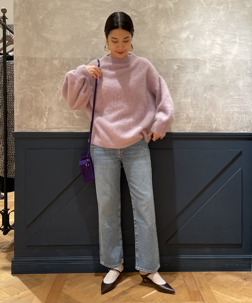 IENA LA BOUCLE(イエナラブークル)の「IENA LA BOUCLE ラクーンファーニットプルオーバー(ニット/セーター・レディース・ブラック/チャコールグレー/ホワイト/パープル・FREE)」の10枚目の写真