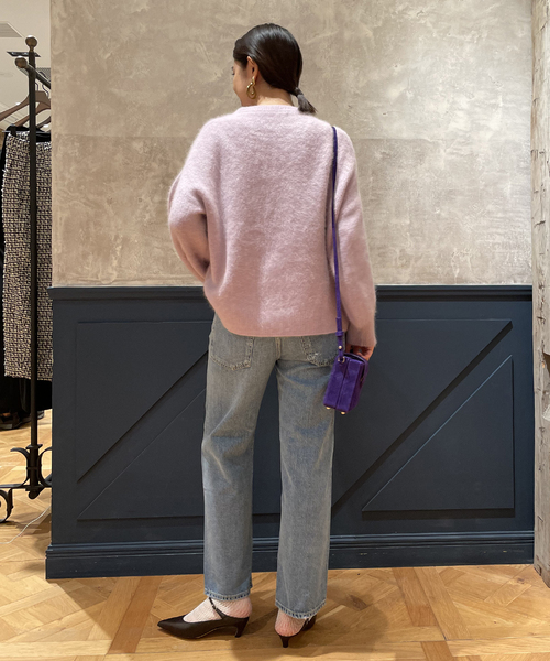 IENA LA BOUCLE(イエナラブークル)の「IENA LA BOUCLE ラクーンファーニットプルオーバー(ニット/セーター・レディース・ブラック/チャコールグレー/ホワイト/パープル・FREE)」の12枚目の写真