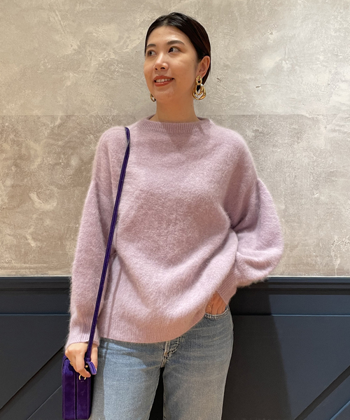 IENA LA BOUCLE(イエナラブークル)の「IENA LA BOUCLE ラクーンファーニットプルオーバー(ニット/セーター・レディース・ブラック/チャコールグレー/ホワイト/パープル・FREE)」の13枚目の写真