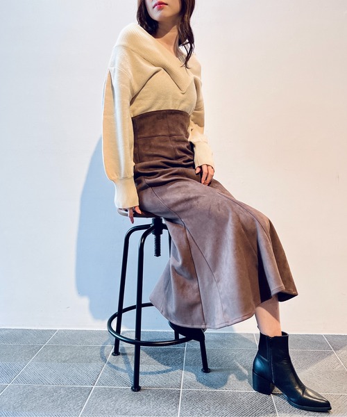 りえまま⭐️様　Vニット NOMAE（ノーマエ）の「太リブVネックニット（ニット/セーター）」 - WEAR