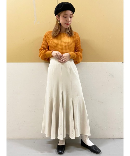 SLURR（スラ―）の「マーメイドボリュームスカート（スカート・レディース・ブラック/ベージュ/アイボリー・FREE）」の6枚目の写真