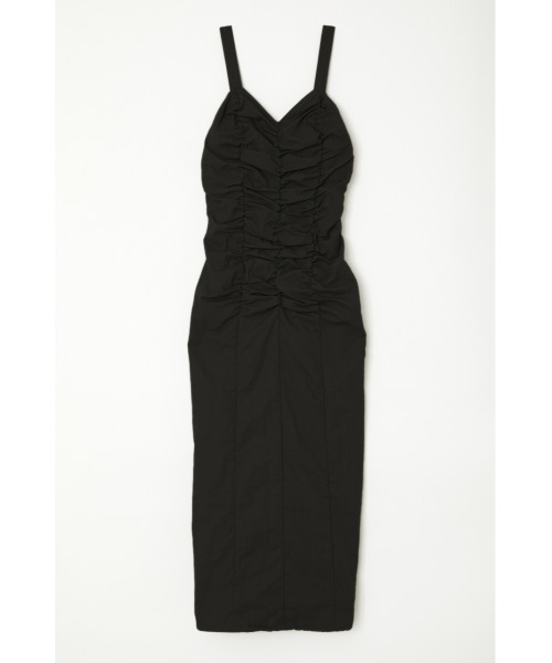 ⭐︎新品未使用　UNLIENS ナイロンギャザーワンピース　ショート　ブラック ⭐︎新品未使用 UNLIENS ナイロンギャザーワンピース ショート