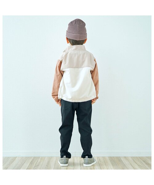 apres les cours（アプレレクール）の「バラエティウィンドブレーカー（ナイロンジャケット・キッズ・ベージュ/ミント/ネイビー/オフホワイト/ピンク・80/90/100/110/120/130/140）」の9枚目の写真