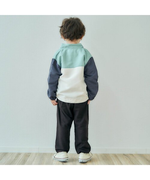 apres les cours（アプレレクール）の「バラエティウィンドブレーカー（ナイロンジャケット・キッズ・ベージュ/ミント/ネイビー/オフホワイト/ピンク・80/90/100/110/120/130/140）」の14枚目の写真