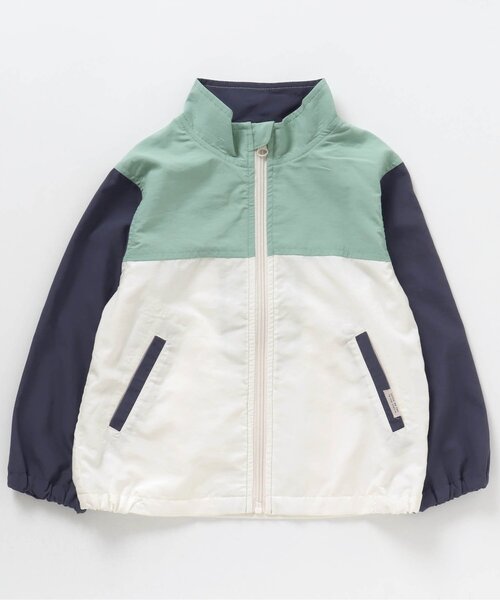apres les cours（アプレレクール）の「バラエティウィンドブレーカー（ナイロンジャケット・キッズ・ベージュ/ミント/ネイビー/オフホワイト/ピンク・80/90/100/110/120/130/140）」の7枚目の写真