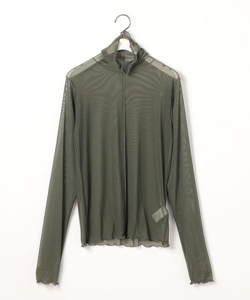 179/WG（イチナナキュウダブルジー）の「シアーメッシュタートルインナー（Tシャツ/カットソー・レディース・グリーン/ピンク/オフホワイト/ブルー/ブラウン/ブラック/サックスブルー/ピンクベージュ・FREE）」の12枚目の写真