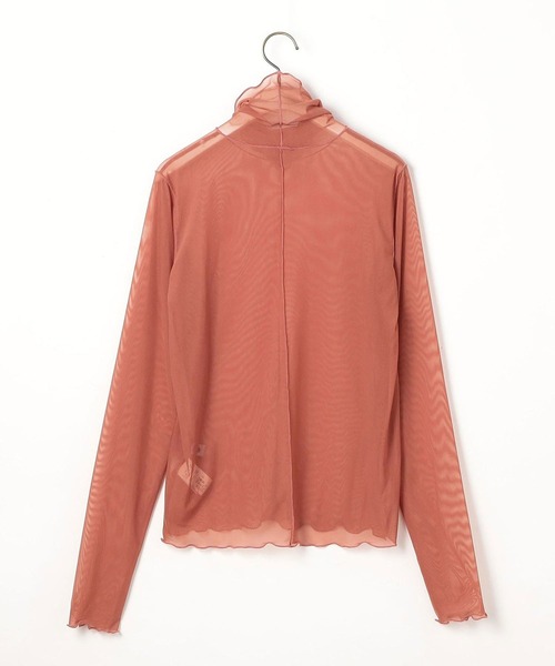 179/WG（イチナナキュウダブルジー）の「シアーメッシュタートルインナー（Tシャツ/カットソー・レディース・グリーン/ピンク/オフホワイト/ブルー/ブラウン/ブラック/サックスブルー/ピンクベージュ・FREE）」の14枚目の写真