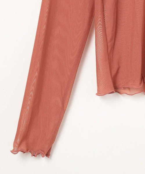 179/WG（イチナナキュウダブルジー）の「シアーメッシュタートルインナー（Tシャツ/カットソー・レディース・グリーン/ピンク/オフホワイト/ブルー/ブラウン/ブラック/サックスブルー/ピンクベージュ・FREE）」の16枚目の写真