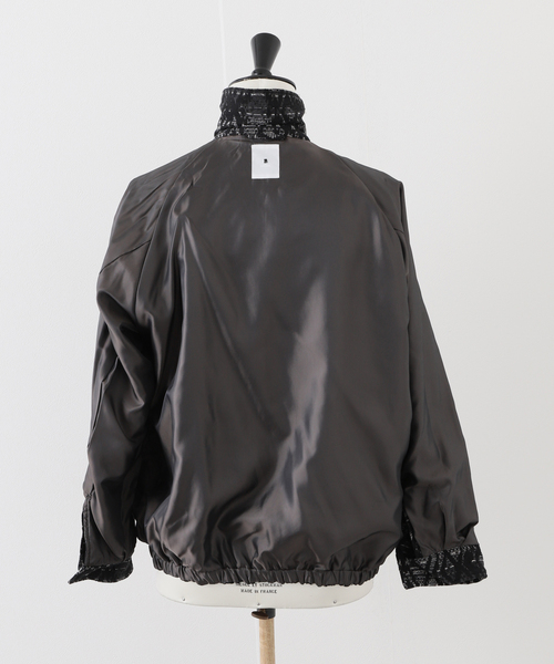 EDIFICE LA BOUCLE(エディフィスラブークル)の「【LA BOUCLE / ラブークル】ショートブルゾン DEVEAUX ジャカード(ブルゾン・メンズ・ブラックミックス/ブラック系その他・2/1)」の15枚目の写真