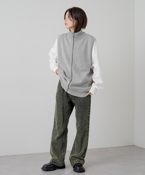 WHIMSIC（ウィムジック）の「【UNISEX】オーバーダイデニムパンツ（デニムパンツ・メンズ・ネイビー/パープル/イエロー・3/2/1）」の11枚目の写真